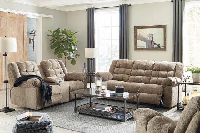 Signature Design by Ashley® Workhorse Cocoa Reclining Sofa-3
