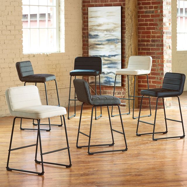 Signature Design by Ashley® Nerison Black Counter Stool-4