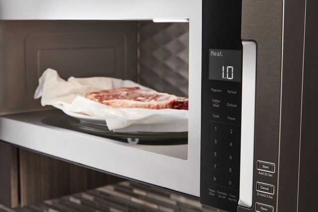 KitchenAid® 1.1 Cu. Ft. Black Stainless Steel with PrintShield™ Finish Over The Range Microwave Hood Combination-6