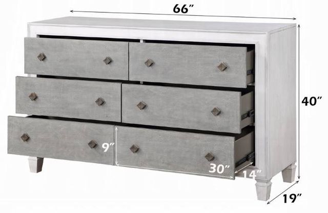 ACME Furniture Katia Rustic Gray/White Dresser-2