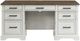 Intercon Drake French Oak/Rustic Gray Executive Desk-2