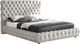 Crown Mark Flory Dove Gray King Upholstered Panel Bed-0