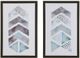 Olliix by Urban Habitat Blue/Grey Set of 2 This and That Way Framed Gel Coat Canvas-0
