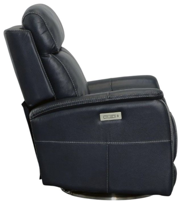 Flexsteel® View Ocean Swivel Power Recliner with Power Headrest -3