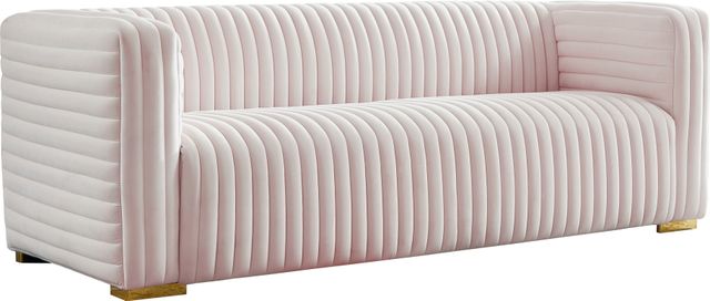 Meridian Furniture Ravish Pink Velvet Sofa-0