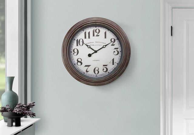 Monarch Specialties Inc. Antique Brown 20" Wall Clock-2