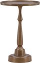 Dovetail Furniture Luned Antique Brass Large End Table-0