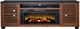 Signature Design by Ashley® Kallari Black/Warm Brown 84" TV Stand with Electric Fireplace-1