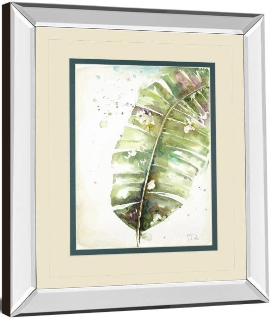Classy Living Patricia Pinto Watercolor Plantain Leaves Il Wall Art-3
