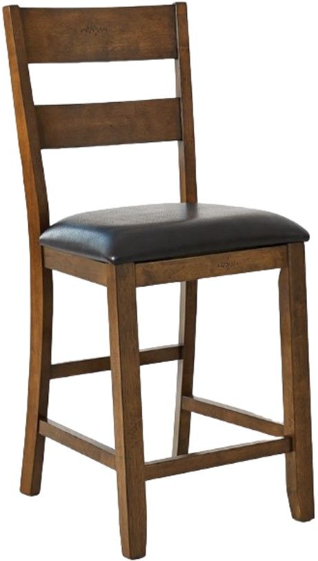 A-America® Mariposa Rustic Whiskey Ladderback Upholstered Barstool-0
