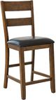 A-America® Mariposa Rustic Whiskey Ladderback Upholstered Barstool-0