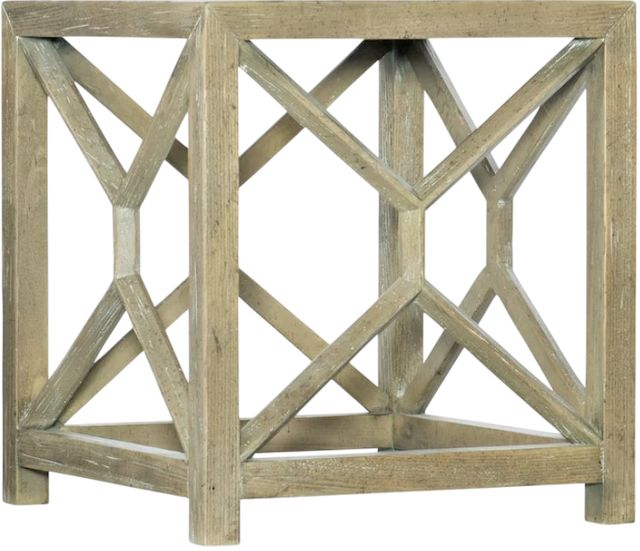 Hooker® Furniture Surfrider Gray Square End Table with Driftwood Base-0