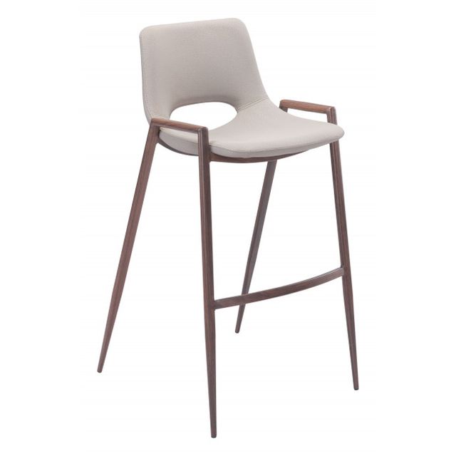 Zuo® Modern Beige Desi Bar Chair-0