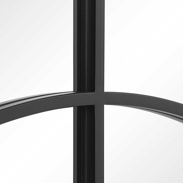 Uttermost® Rousseau Black Window Arch Mirror-4