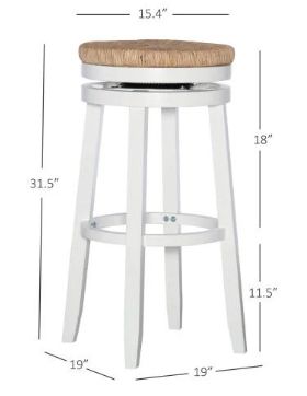 Powell® Maya White Bar Stool-2