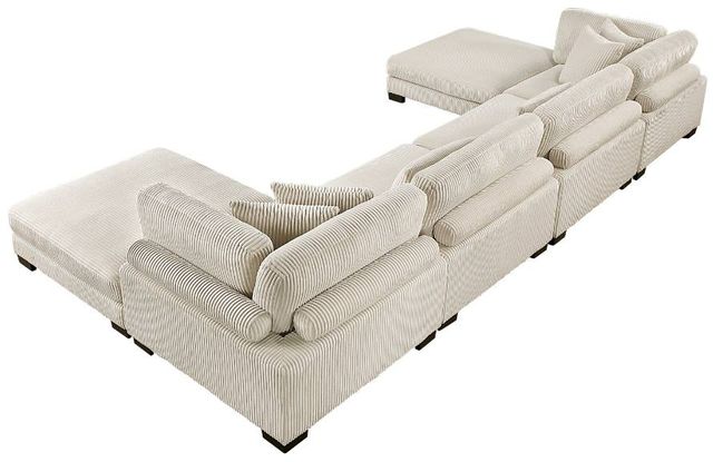 Homelegance® Traverse 6-Piece Beige Modular Sectional with 2-Ottoman-3