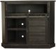 American Heartland Manufacturing Rustic Antique Black Alcove Shutter Corner TV Stand-0