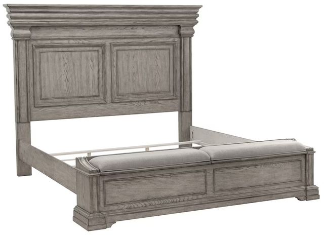 Pulaski™ Madison Ridge Brown Queen Panel Bed with Blanket Chest Footboard-1