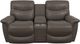 La-Z-Boy® James Walnut Leather Power Reclining Loveseat with Console and Headrest-1