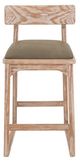 International Furniture Direct Balam Gray/Stained White Upholstered Barstool-1