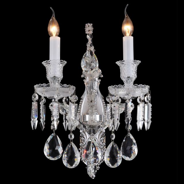 Michael Amini® Chambord Clear 2-Light Wall Sconce-1