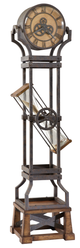 Howard Miller® Hourglass Weathered Wood Floor Clock-0