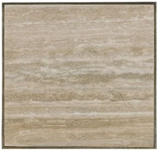 Lexington Home Laurel Stone Canyon Silver Travertine Lamp Table with Silver Leaf Base-2