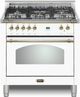 LOFRA® Dolcevita 36" White Pro Style Dual Fuel Range-0