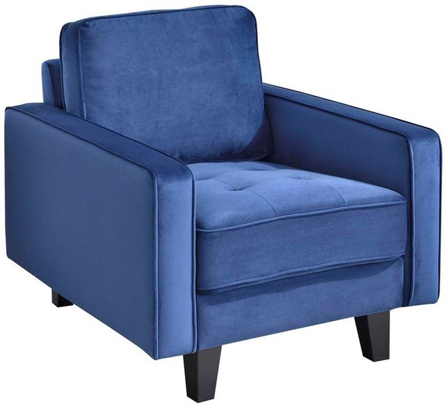 Mazin Furniture Toulouse Blue Upholstered Accent Chair-0
