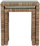 Bramble Tuscan Glass Top Nesting Table with Natural Base-3