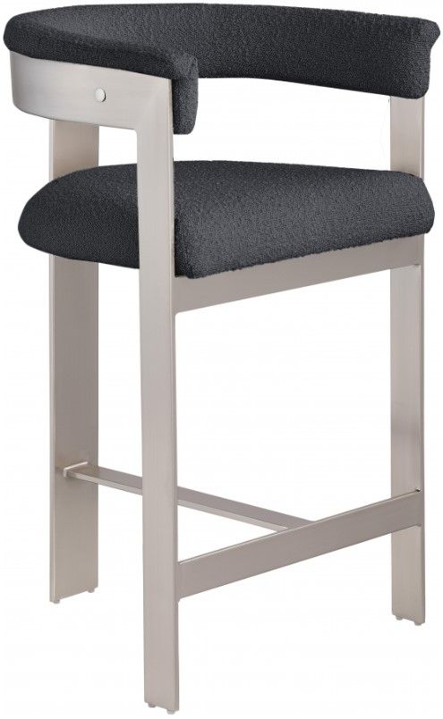 Meridian Furniture Romeo Black Boucle Counter Stool-0