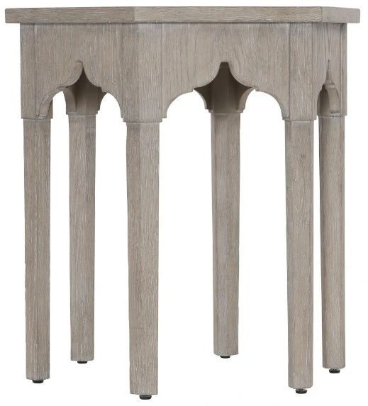 Bernhardt Albion Pewter Hexagonal Side Table-0