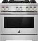 JennAir® RISE™ 36" Stainless Steel Pro Style Dual Fuel Range-0