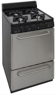 Premier 24" Black Freestanding Gas Range-0