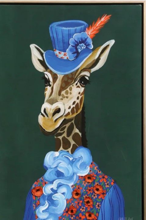 Stylecraft Mr Regal Giraffe Portrait Wall Art-0