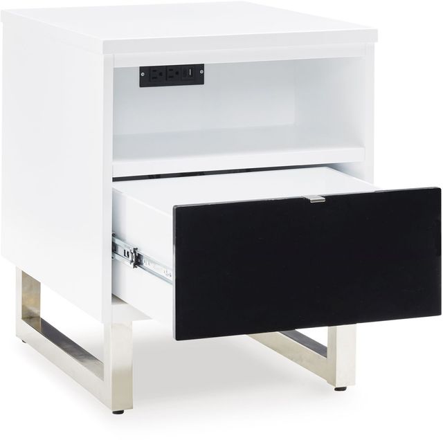 Signature Design by Ashley® Gardoni Black/White Chairside End Table-1