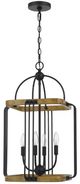 Cal® Lighting & Accessories Ripon Iron/Oak Chandelier-0