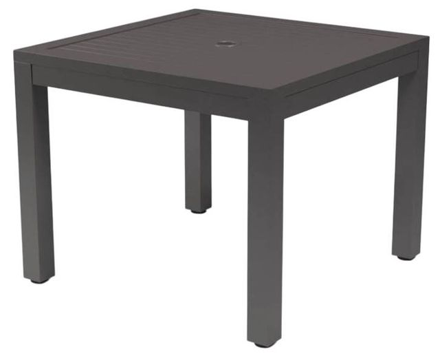 Sunset West Vegas Graphite Metal Square Outdoor Dining Table-2