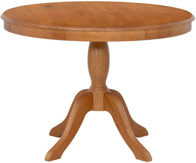 Linon Norah Caramel Pedestal Dining Table-0