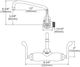 Elkay Chrome Foodservice 3-8" Adjustable Centers Wall Mount Faucet with 12" Arc Tube Spout and 4" Wristblade Handle-1