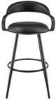 Armen Living Gardenia Vintage Black Swivel Bar Stool-3
