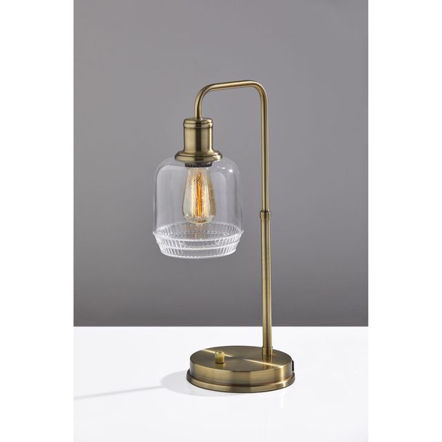 Adesso® Barnett Antique Brass Cylinder Table Lamp-1