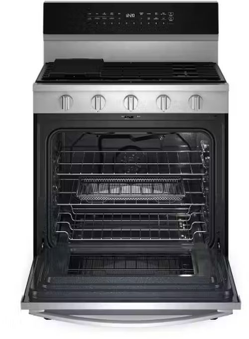Whirlpool® 30" Fingerprint Resistant Stainless Steel Freestanding Gas Range-1