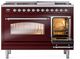 Ilve® Nostalgie II Series 48" Burgundy Pro Style Dual Fuel Range-4