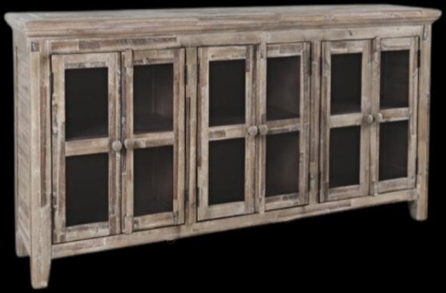 Jofran Inc. Rustic Shores Gray Wash Low Accent Cabinet-0