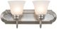 YHD Satin Nickel/White 2-Light Incandescent Bathroom Vanity Lighting-0