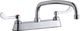 Elkay Chrome 8" Centerset Exposed Deck Faucet with 12" Arc Tube Spout and 4" Wristblade Handles-0