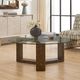 Uttermost® Ignis Glass Top Coffee Table with Brown Base-1