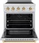 ZLINE Autograph Edition Paramount 30" Satin Stainless Steel Pro Style Induction Range with Polished Gold Accents-2