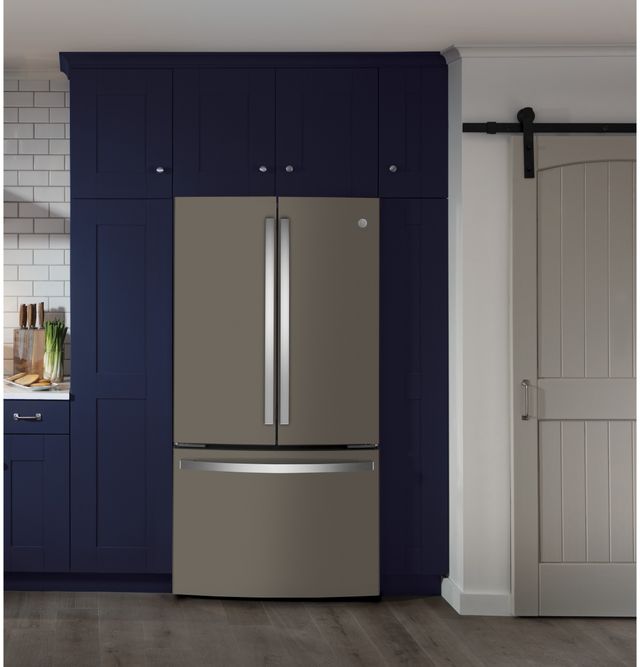 GE® 36" 23.1 Cu. Ft. Fingerprint Resistant Slate Counter Depth French Door Refrigerator-3